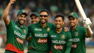 শেষ বলের ছক্কায় নাটকীয় জয়! স্টেডিয়ামে তুফান
